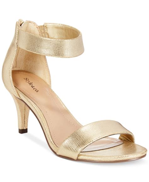 gold heels macy's